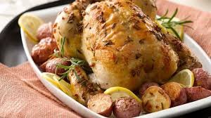 Pollo al Horno con Papas y Romero